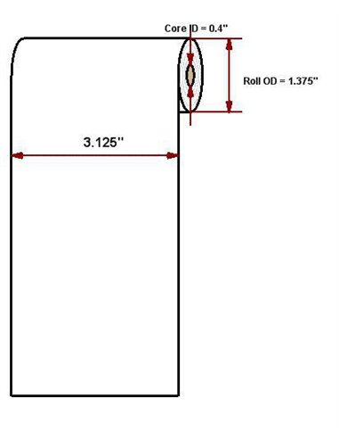 Datamax O'Neil Premium paper, 3.125"' x 40'