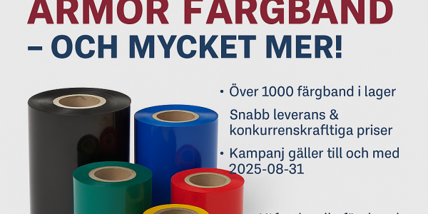 10 % rabatt på ARMOR färgband – kampanjförlängning hos PHF